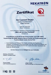 Fachkraft für Rauchwarnmelder nach DIN 14676, Leonard Ziegler
